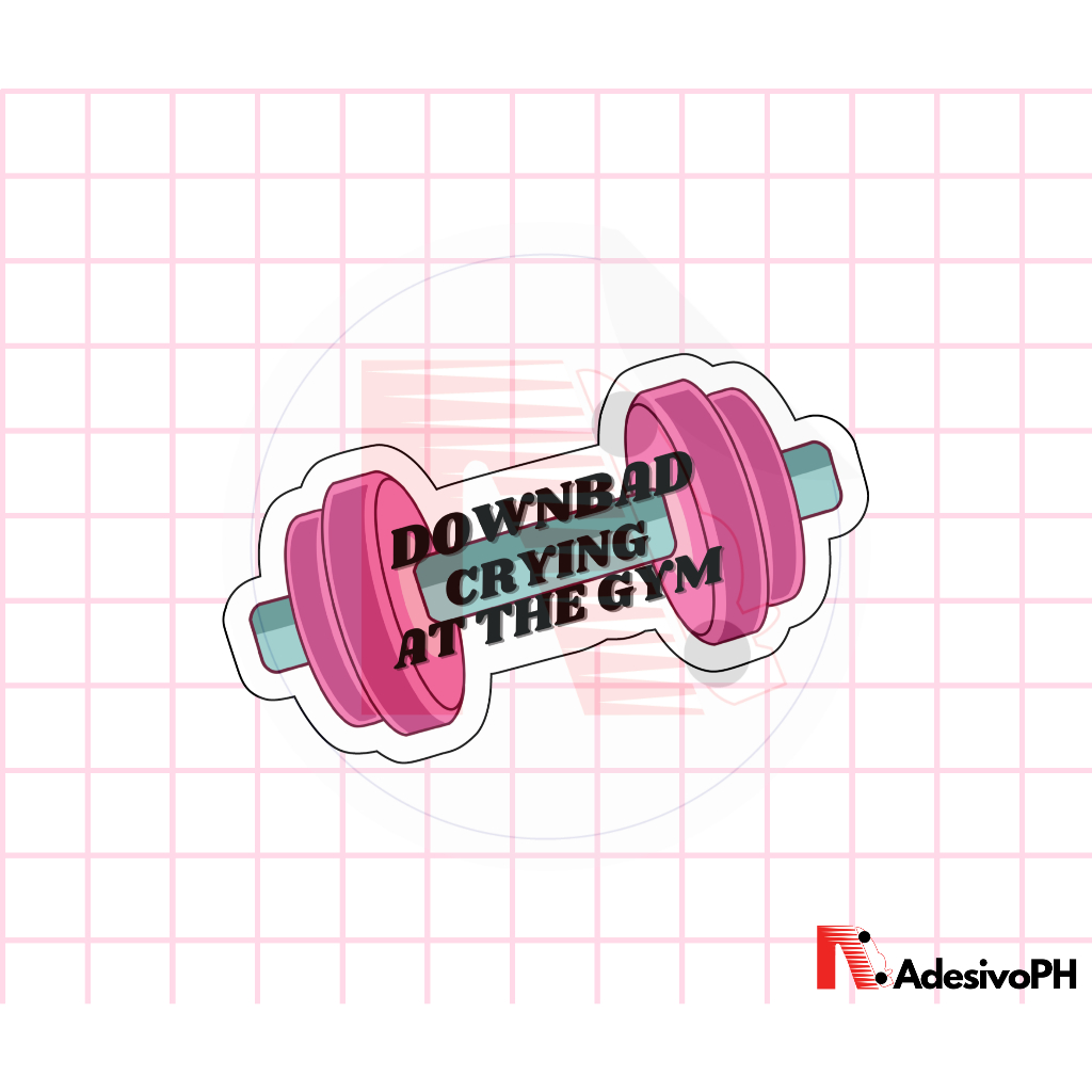 Down bad crying at the gym Sticker - TAYLOR SWIFT / MATTE / Waterproof ...