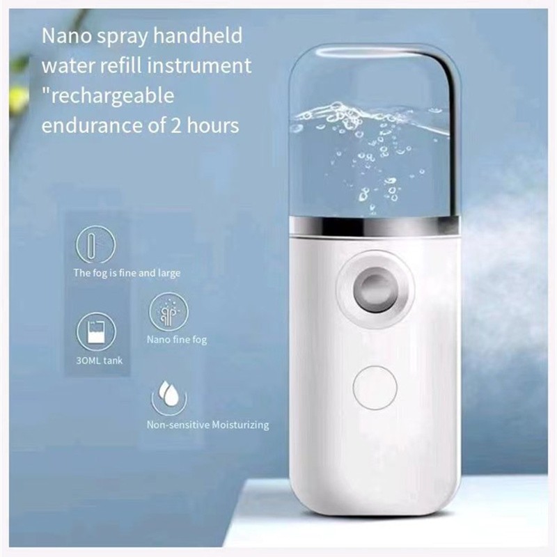 Nano Mini Spray Facial Cooling Face Sprayer USB Portable Mist ...