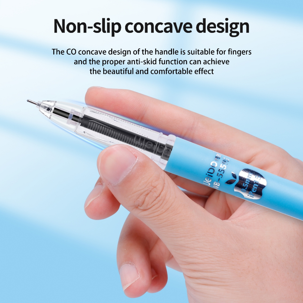 WISDOM WEIBO WB-55595 (BLACK )GEL PEN 12PCS | Shopee Philippines