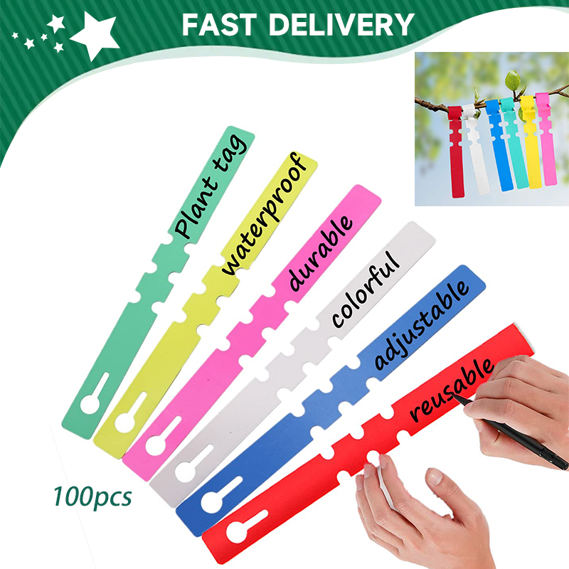 100Pcs Waterproof Plant Tags Adjustable Plant Labels Wrap Around Tree ...