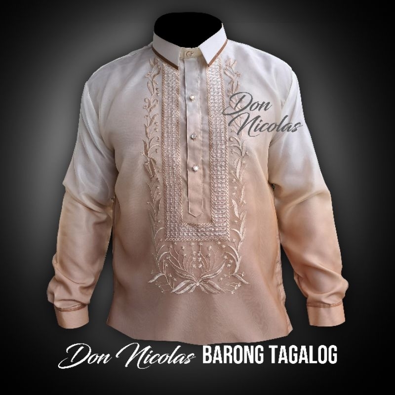 BROWN BARONG TAGALOG | Don Nicolas Barong Tagalog | Shopee Philippines