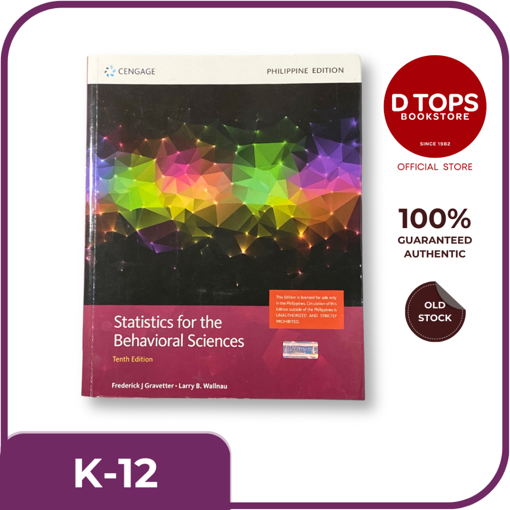 Statistics for the behavioral sciences tenth edition philippine edition