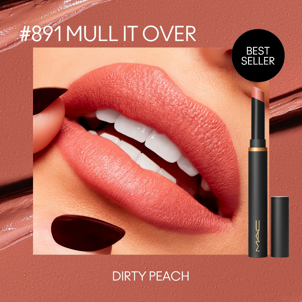 MAC Powder Kiss Velvet Blur Slim Stick hydrating lipstick with mega bold  colour matte finish