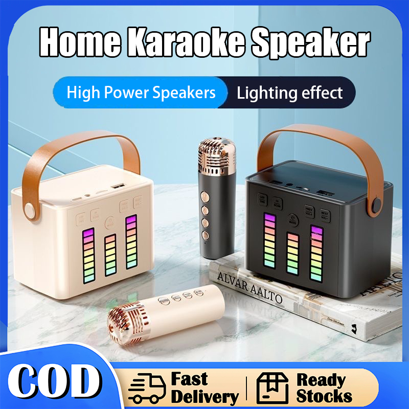 RGB Light Portable Mini Bluetooth Speaker Home KTV Wireless Karaoke ...