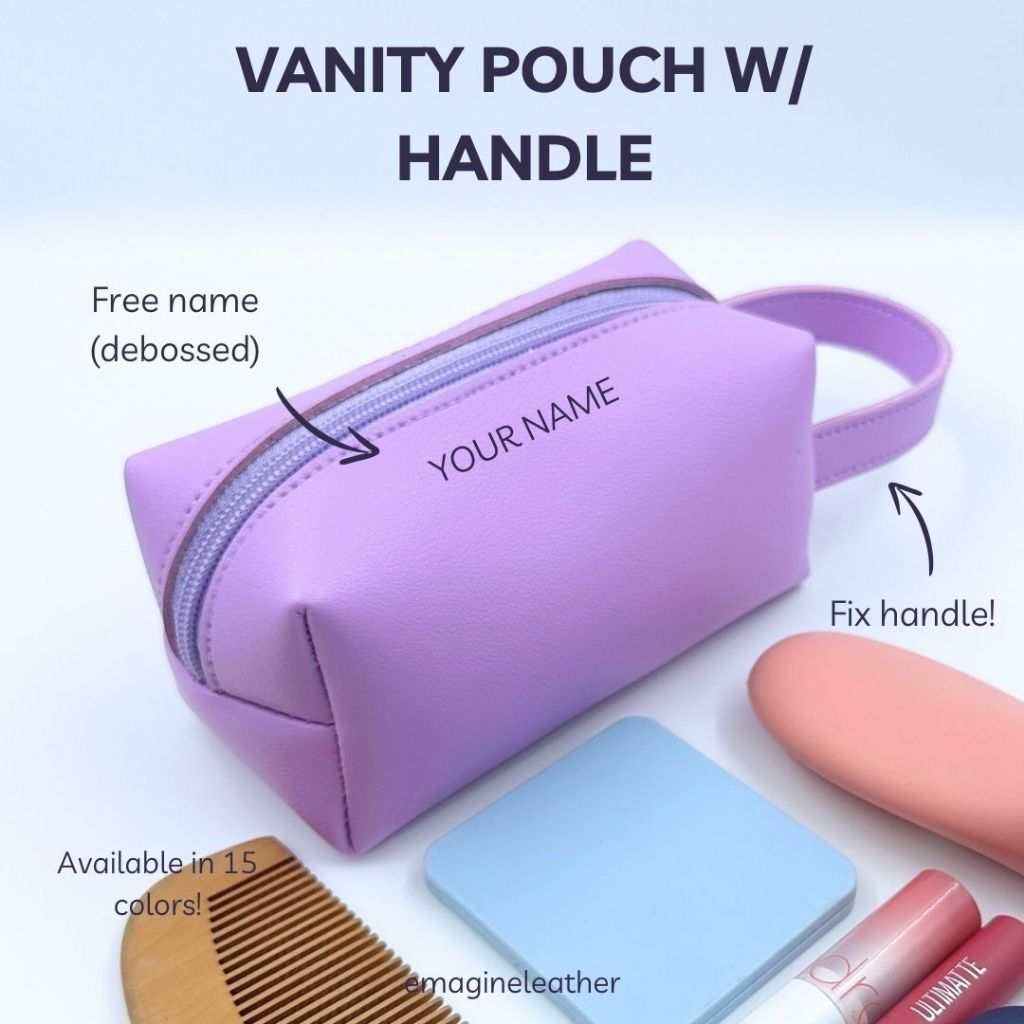 Personalized Vanity Pouch with Handle by E MAGINE FREE NAME Shopee Philippines