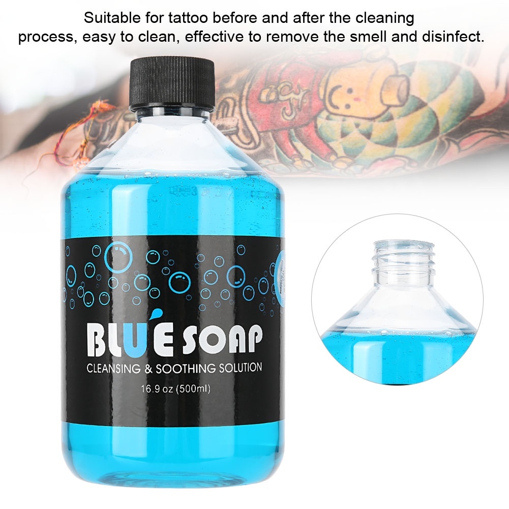 Tattoo Blue Soap 40/500ml Cleaning Relieve Swelling Soothing Solution ...