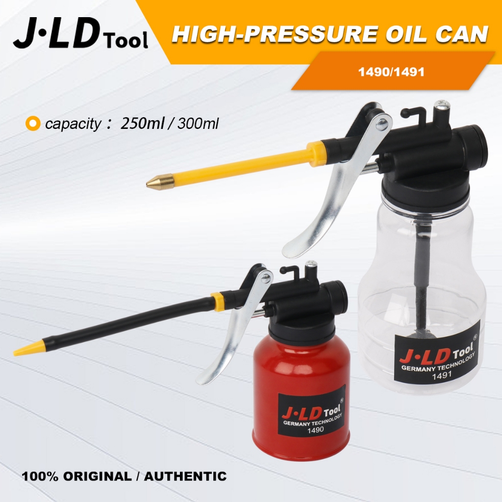 JLD Hand Pump Oiler 250ml/300ml High Pressure Pump Metal Oil Pot Oiling ...
