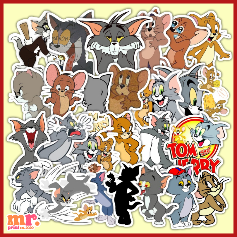 TOM AND JERRY VOL 1 STICKERS FUNNY CARTOONS WATERPROOF STICKERS ...