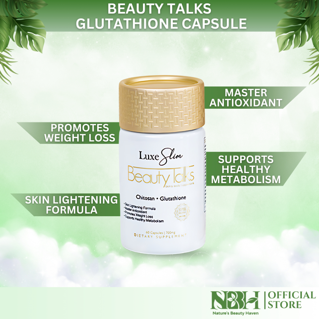 Luxe Beauty Talks Glutathione Capsule - Whitening Detoxifying Antioxidant  Sugar Control Weightloss