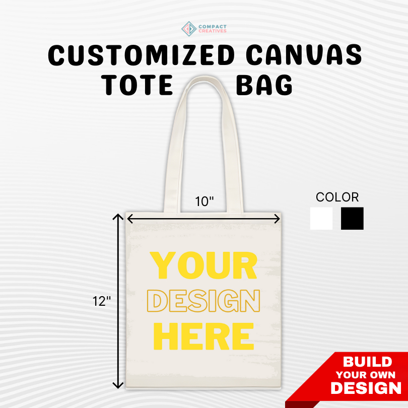 Customized Canvas Tote Bag - 10x12 in. | Sublimation Print | Shopee ...