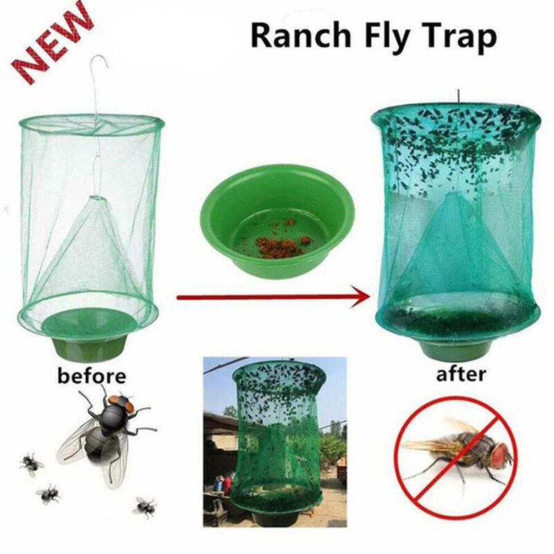 Folding Fly Catcher Cage Net Insect Trap Killer Outdoor Garden Farm ...