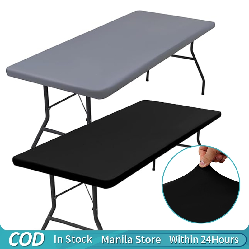 Elastic Table Cap Cover Black Spandex Stretch Fitted Table Top Cover ...
