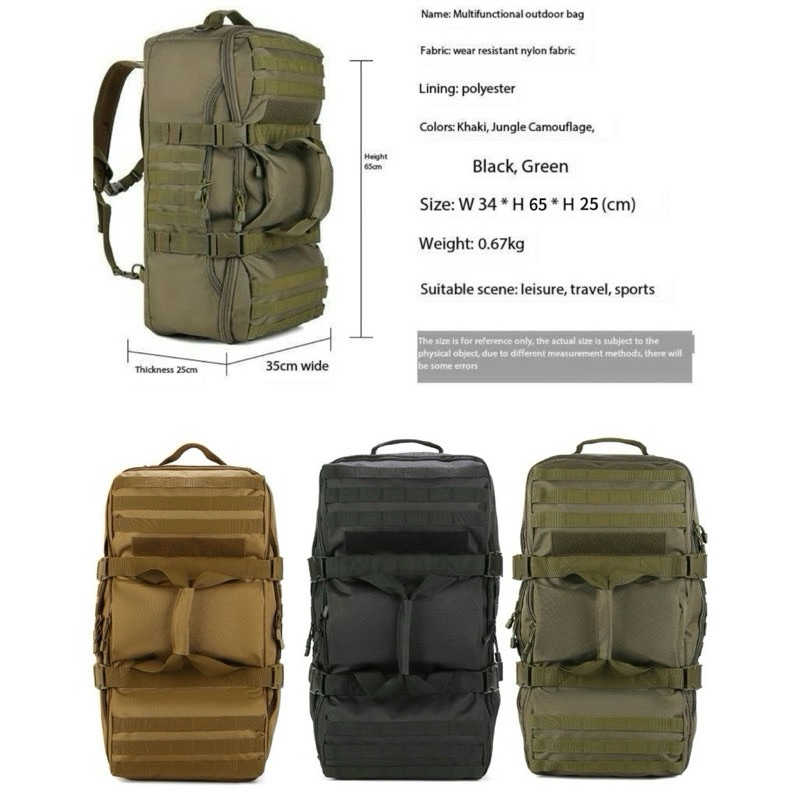 Large size 60L Multifunctional backpack waterproof large capacity ...