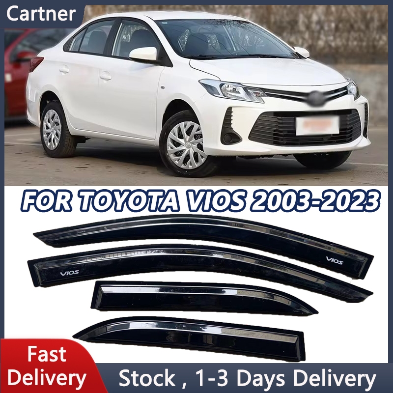 Rain Visor for Toyota Vios 2003 2023 Door Visor Rain Guard Window