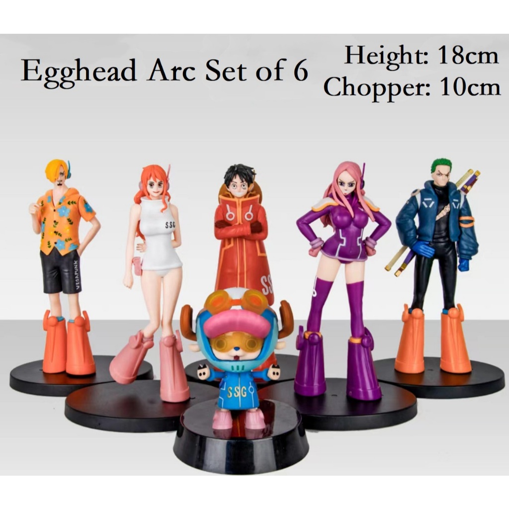 One Piece Egghead Arc Luffy Zoro Sanji Nami Robin Chopper Set of 6 ...