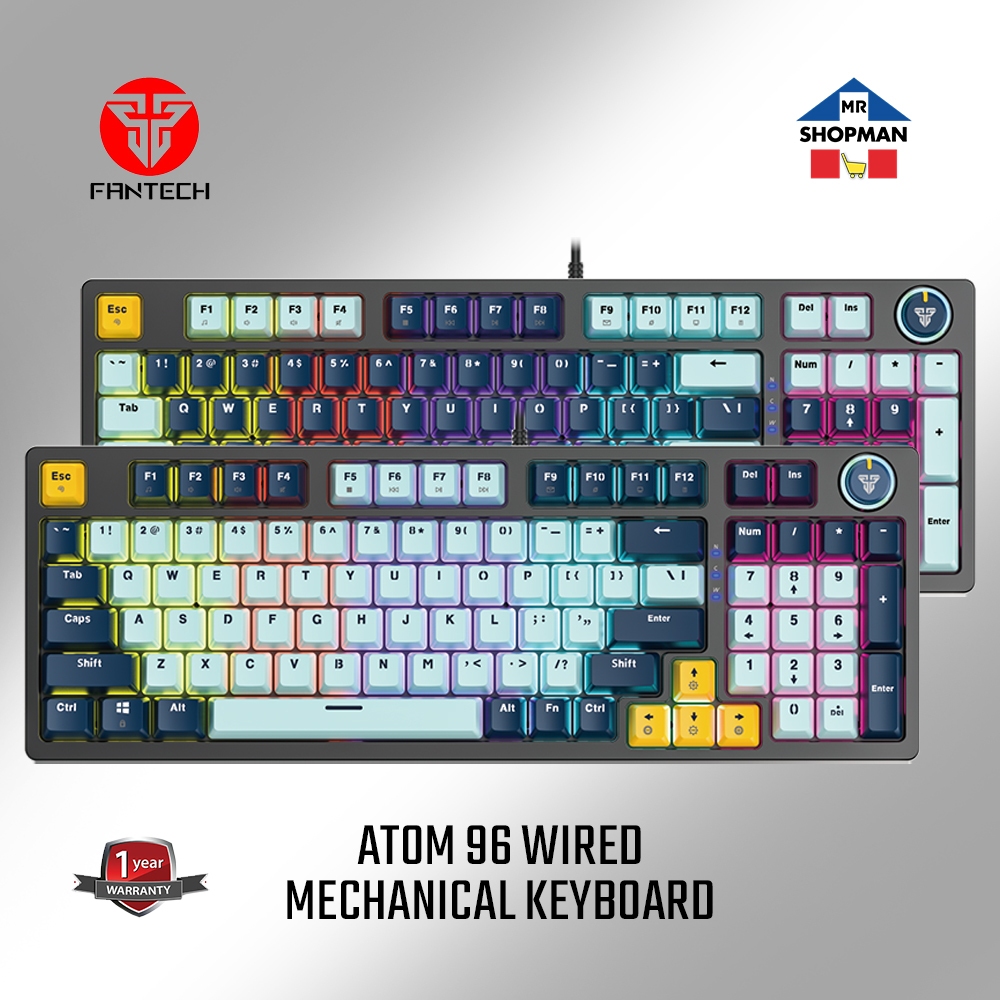 Fantech ATOM 96 MK890 V2 MIZU EDITION Sky Blue Wired Mechanical ...