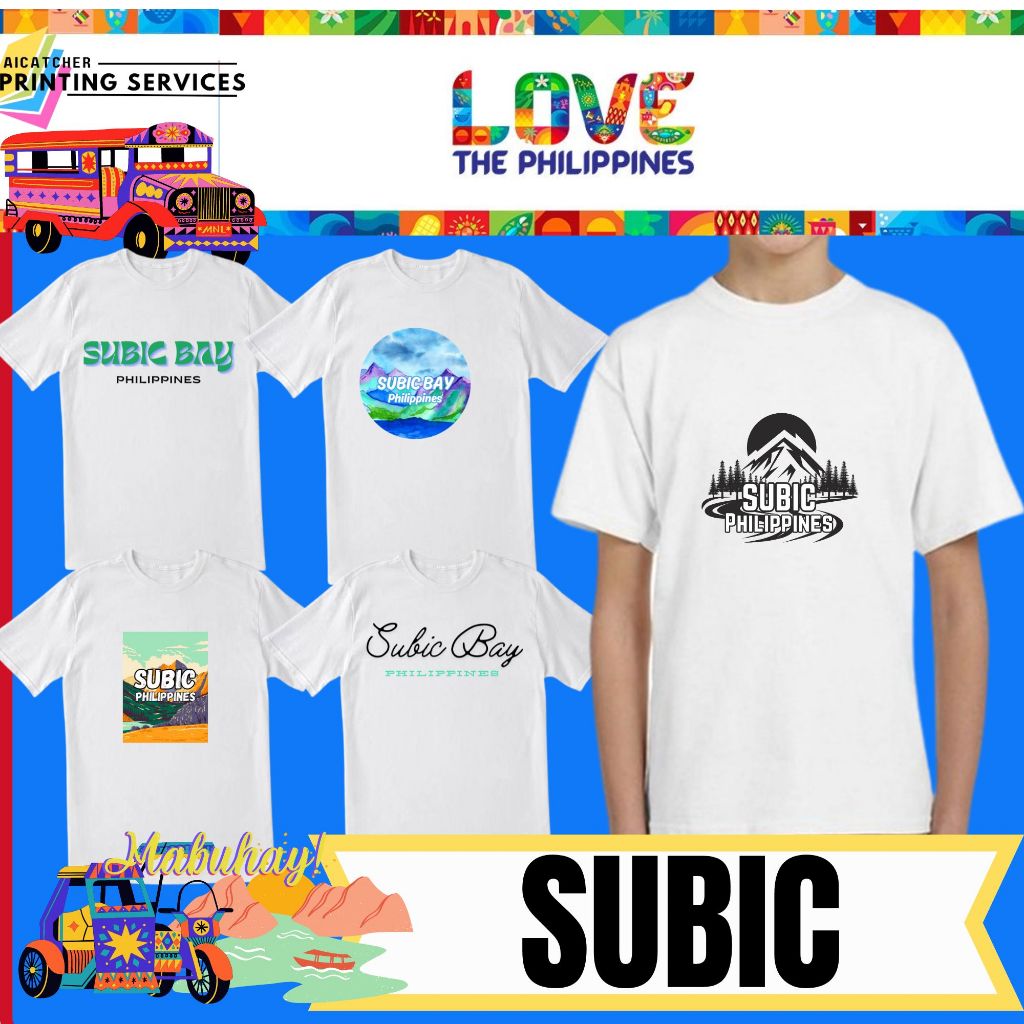 Subic Philippines 2 Trendy Graphic Tees for Kids to Adult | Shopee ...