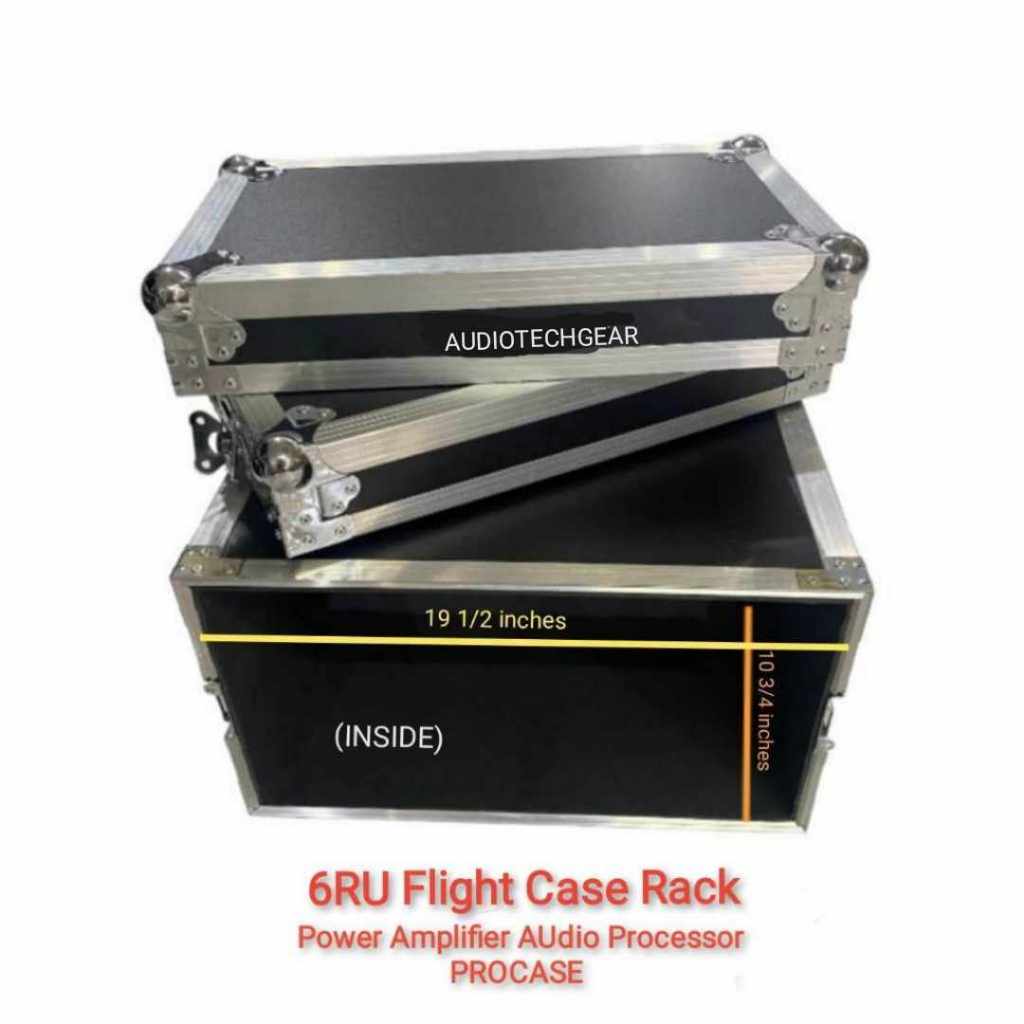 6RU Power Amplifier Audio Processor PROCASE 6U Flight Case Rack ...