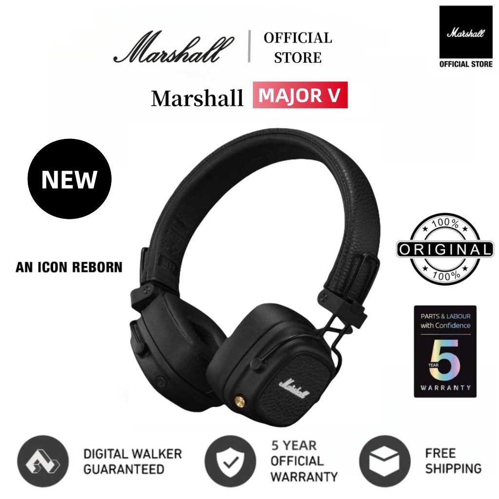 [NEW ARRIVAL] MARSHALL MAJOR V WIRELESS BLUETOOTH HEADPHONE BLACK
