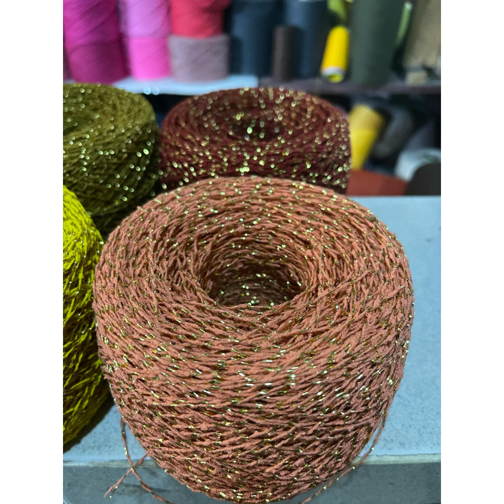 glitter thread cake yarn 200g | Shopee Philippines