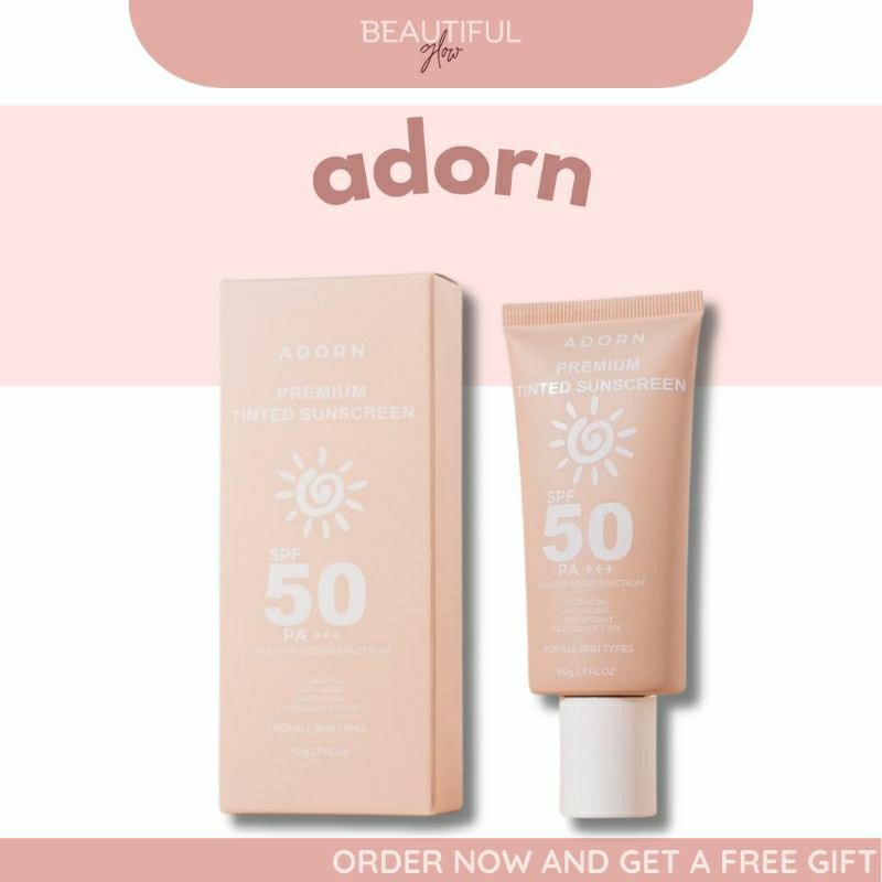 Adorn Premium Tinted Sunscreen SPF50++ | Shopee Philippines