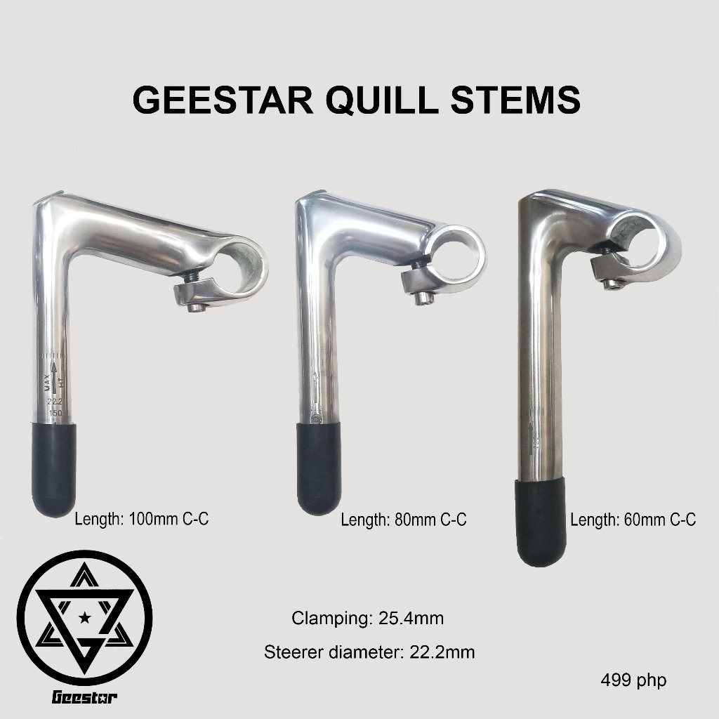 Geestar Quill Stem Classic Vintage Bicycle Standard size Stem for Threaded 60mm 80mm 100mm Shopee Philippines