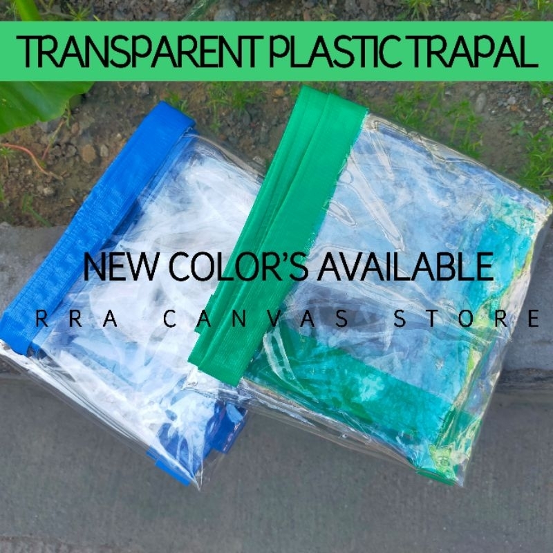 DIFFERENT SIZES AVAIL TRANSPARENT PLASTIC TRAPAL NEW COLORS LINING ...