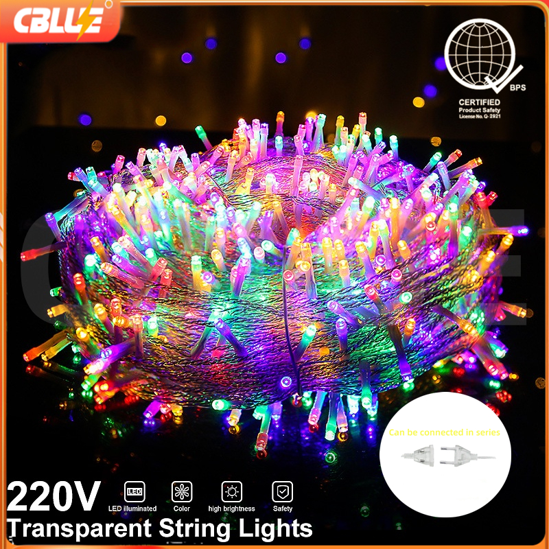 CBLUE Led String Fairy Lights Christmas 50M Connectable Waterproof 220V ...