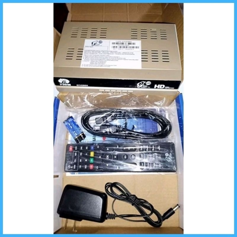 GSAT HD BOX ONLY WITH FREE 1 MONTH LOAD PLAN 500 | Shopee Philippines