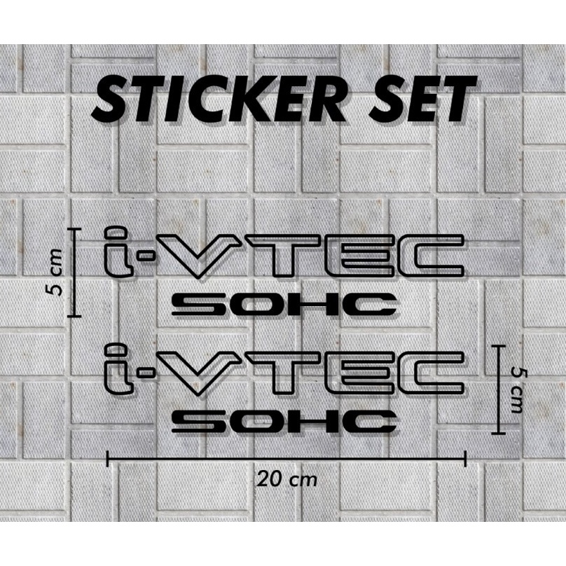 2pcs i-VTEC SOHC or DOHC Car Body Stickers Waterproof Decoration ...