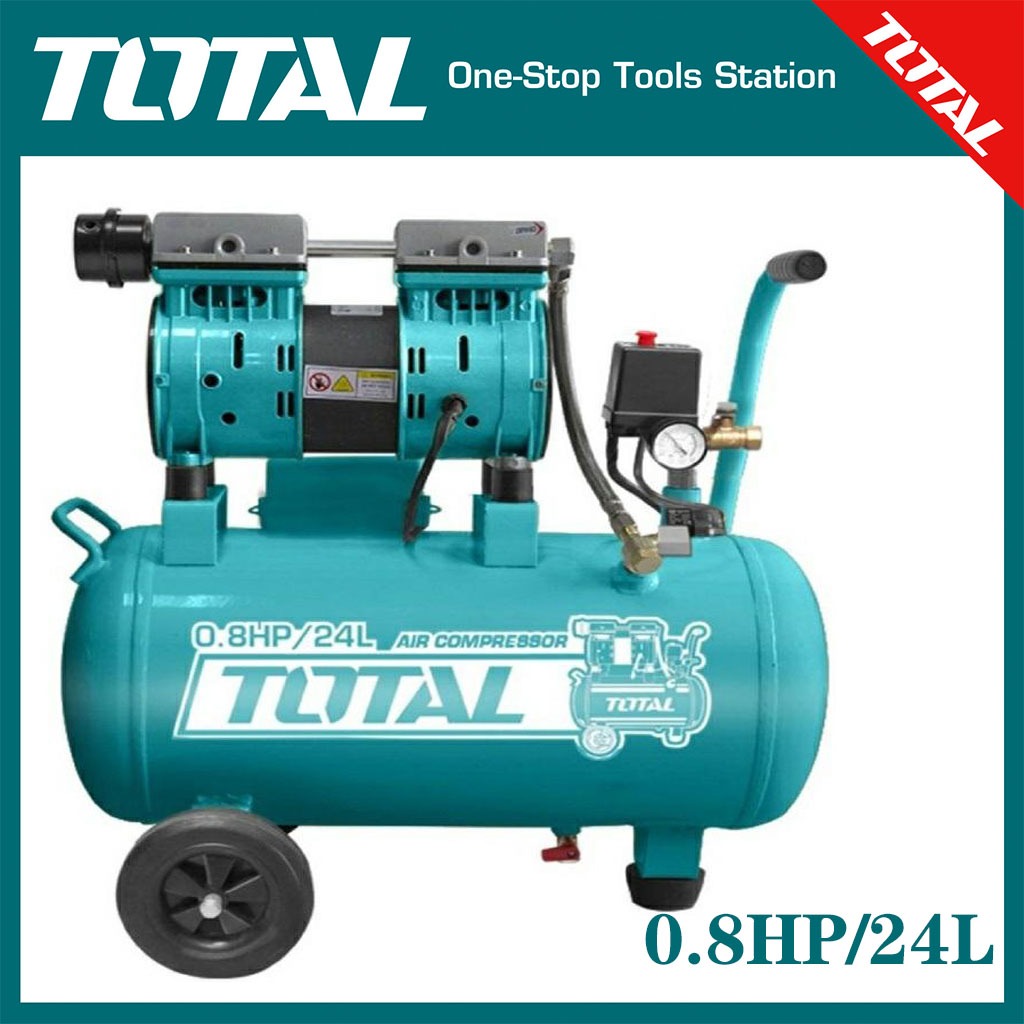 TOTAL( TCS1075242P) Air compressor Silent&Oil-free 0.8HP/24L Portable ...