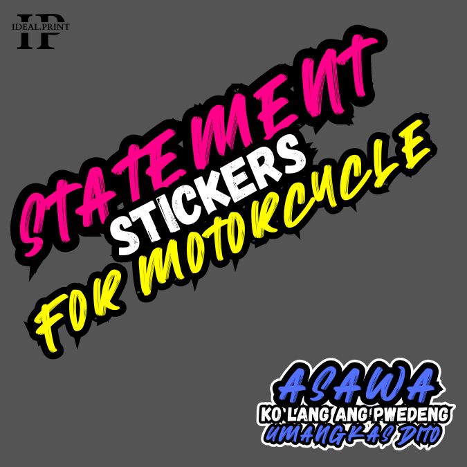 STATEMENT STICKER - PROPERTY Sticker Motorcycle Sticker PRINTED ...