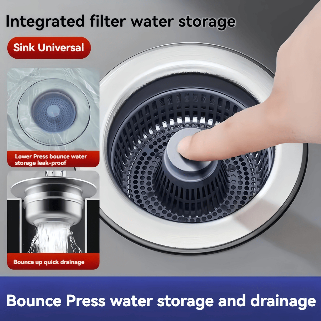 1Pcs Anti-Odor Pop-Up Kitchen Sink Drain Strainer-Bounce Core Push-Type ...