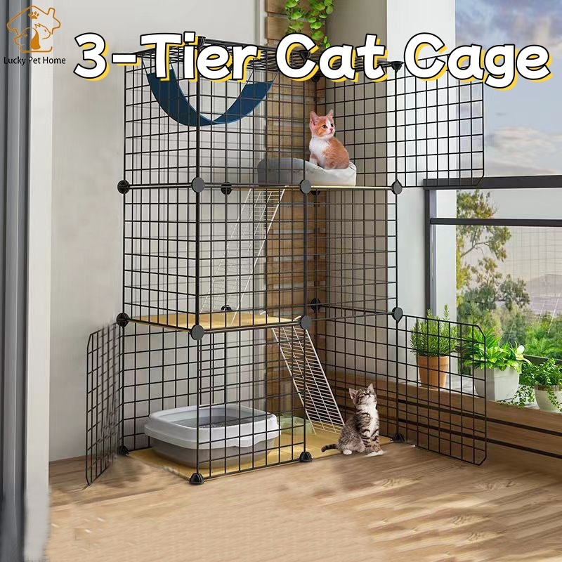 Stackable Pet Cage/cat Cage 3 Layer/rabbit Cage Cat Cage Collapsible ...