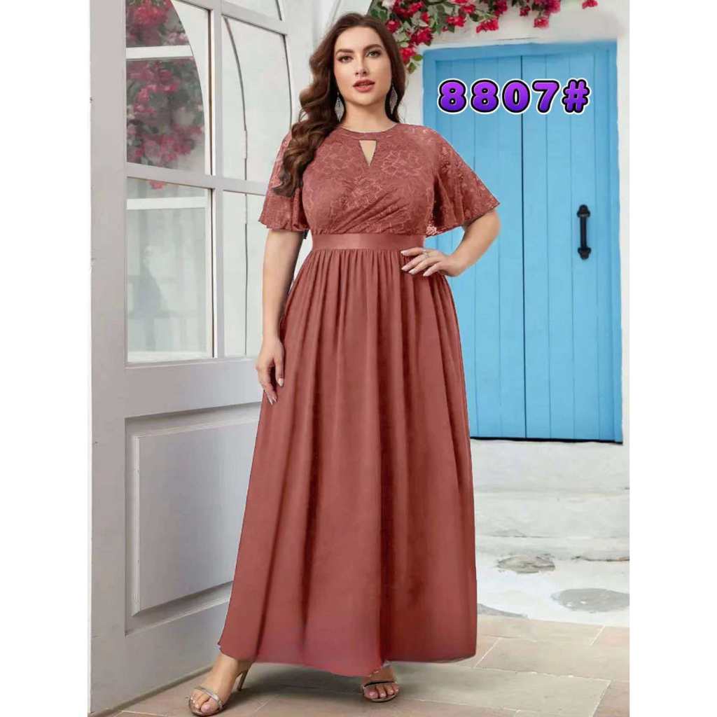 Fashion plus size elegant gown dress formal attire maxi dress