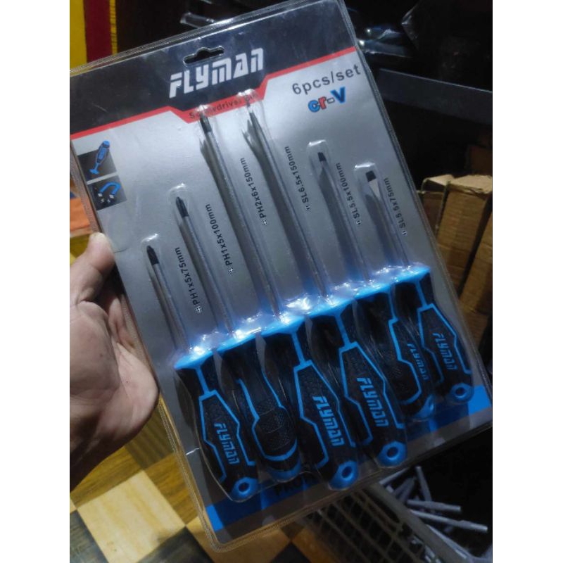 ORIGINAL FLYMAN USA HEAVY DUTY 6PCS SCREW DRIVER SET | Shopee Philippines
