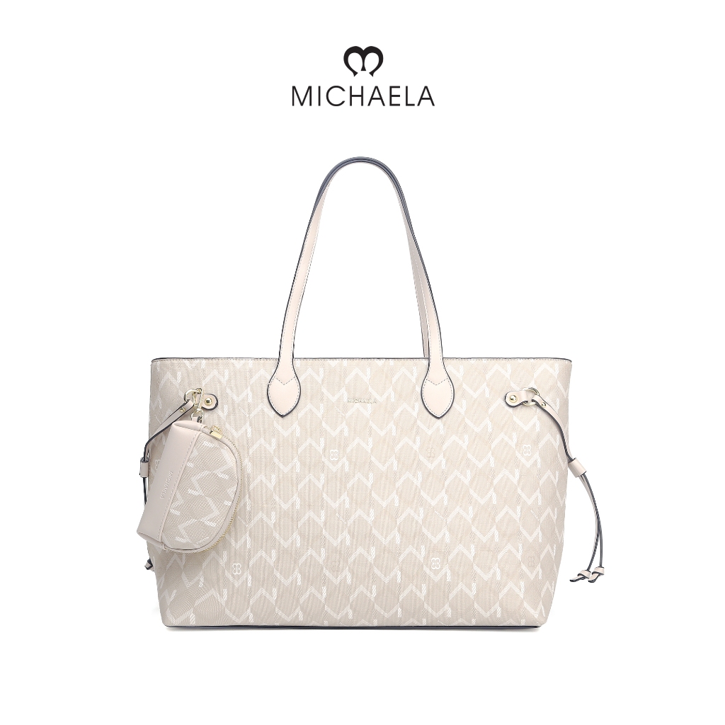 MICHAELA Extra Large Tote Bag Set PCS inch M Monogram Checkered for  Travel Work HB5500012 CE
