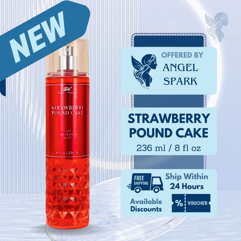 Angel Spark Sweet Vanilla Strawberry Pound Cake Fragrance Mist