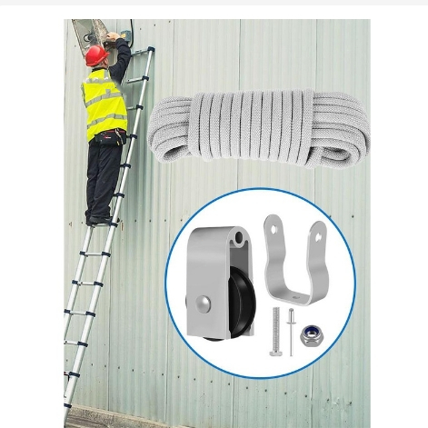 Expansion ladder pulley kit 40Ft expansion ladder rope and pulley kit ...