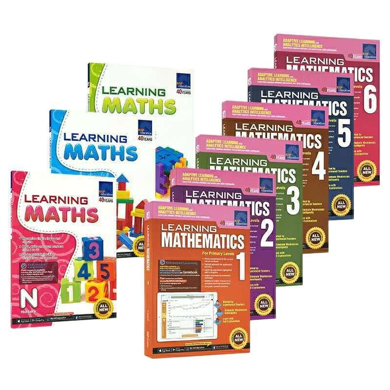 9 Books Singapore Primary School Mathematic Textbook Fascicle SAP ...