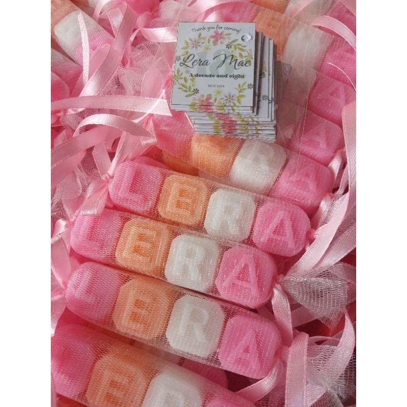 Letter Soap Souvenir with Tulle Packaging | Shopee Philippines