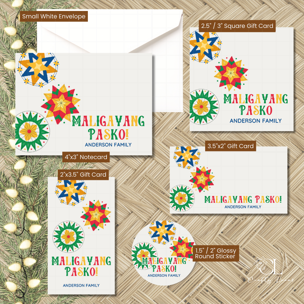PASKONG PINOY - Personalized Christmas Notecards, Gift Cards, Message ...