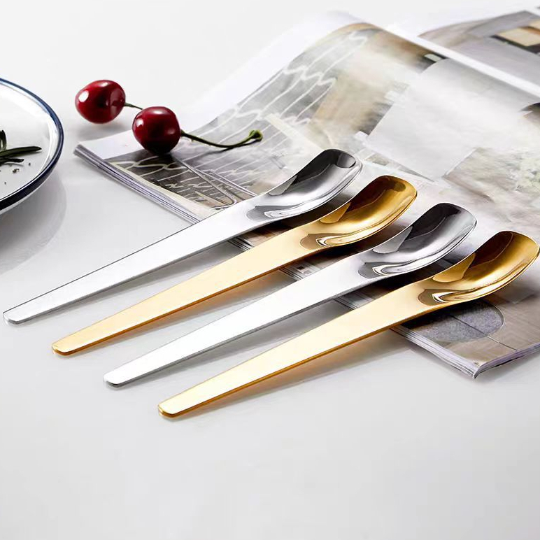 ICONIC Dessert Spoon Stainless Steel Cocktail Stirrer Ice Cream Scoop ...