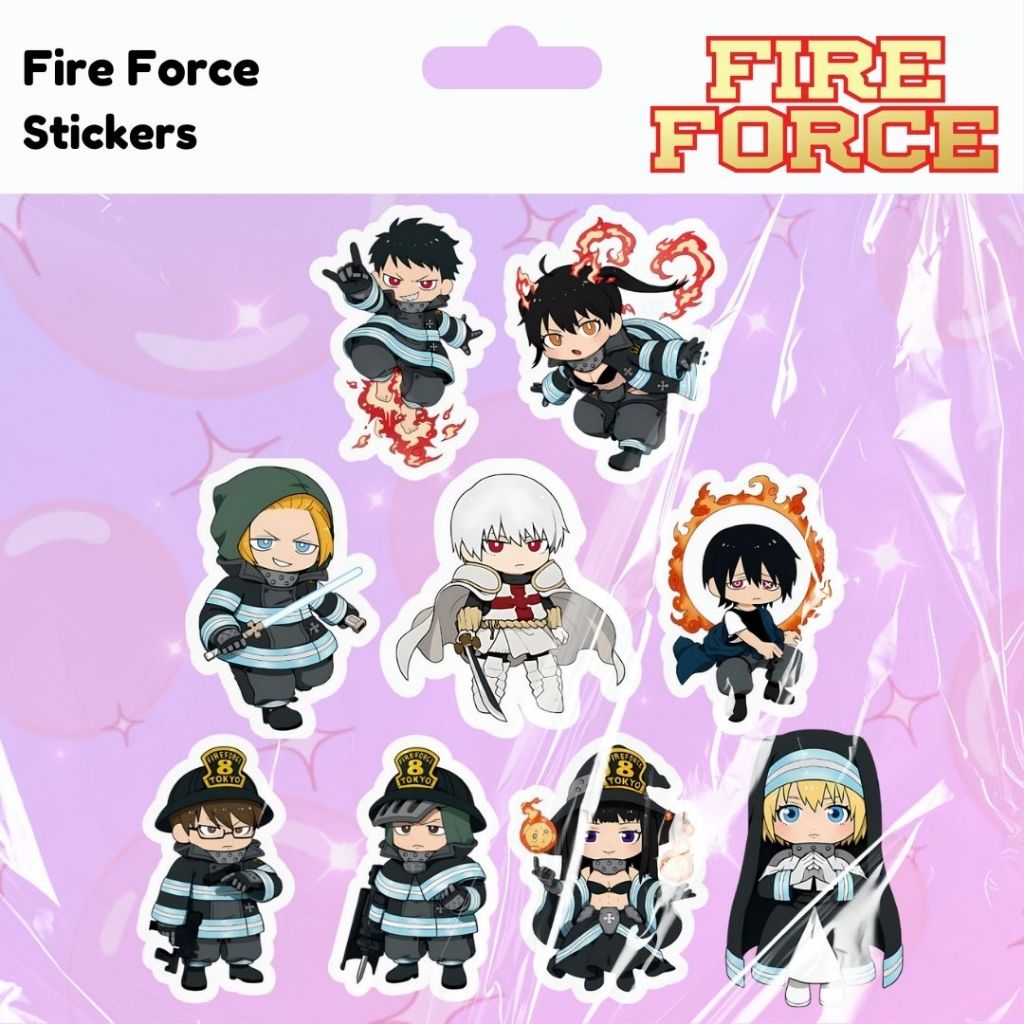 Fire Force Set 2 [waterproof vinyl stickers] Anime/Manga/Manhwa/Game ...