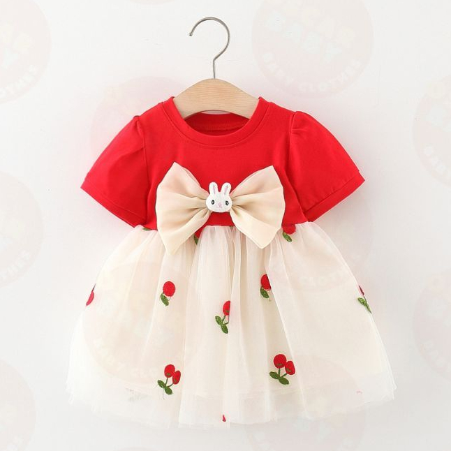 Oscarbaby Ribbon Rabbit Summer Dress with Cherry Design Dress for kids ...