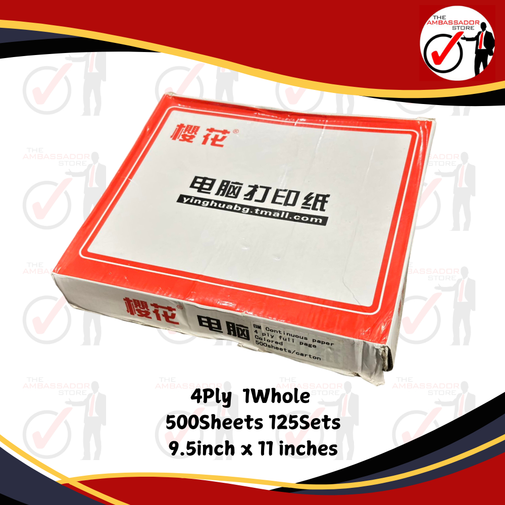 4Ply Carbonless Continuous Computer Form 60gsm 1Whole Page 500Sheets 9. ...