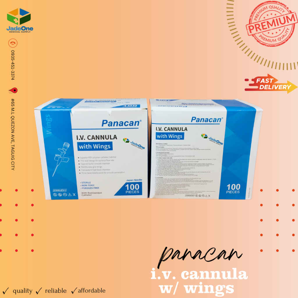 PANACAN IV Cannula w/ Wings (per box, 100s) | Shopee Philippines