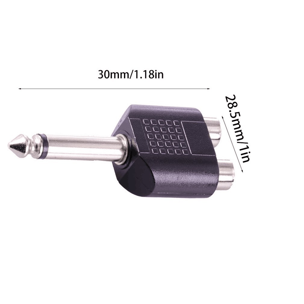 Adattatore Rca Jack 6.3 Set 5 Adattatori Audio Jack 6,35mm Maschio Mono A RCA Femmina - Placcati In Oro, Per Collegamenti Audio Adattatore 1/4 A RCA Femmina - Foto 6