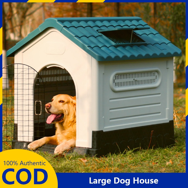 Large dog house Rain proof and sunscreen All-weather outdoor Dog kennel