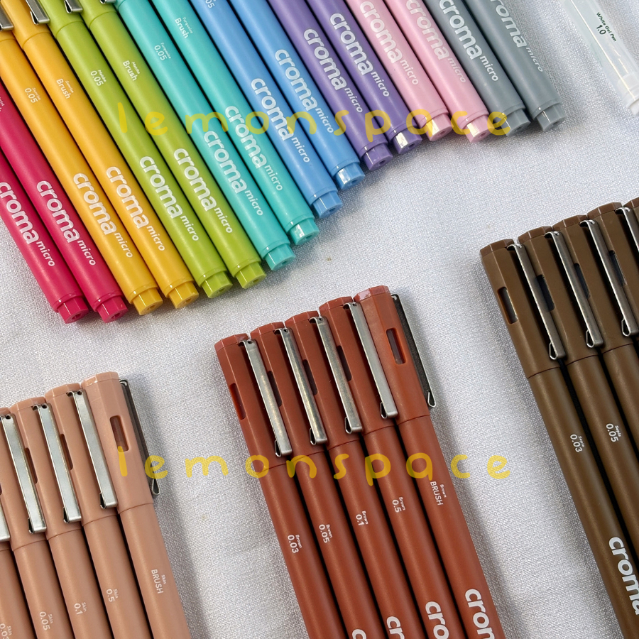 Croma Waterproof Colored Skin tone Pen Outliner Ink Fineliner 0.05 0.1